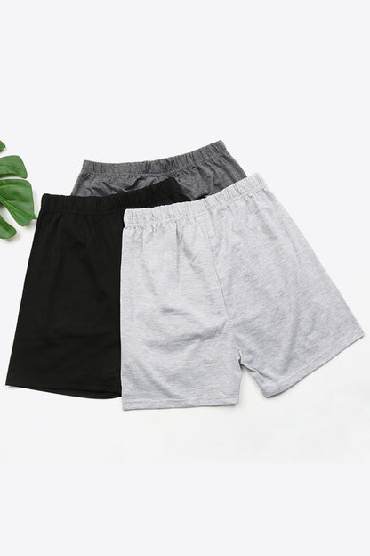 3-Pack Elastic Waist Shorts-Angel Casuals