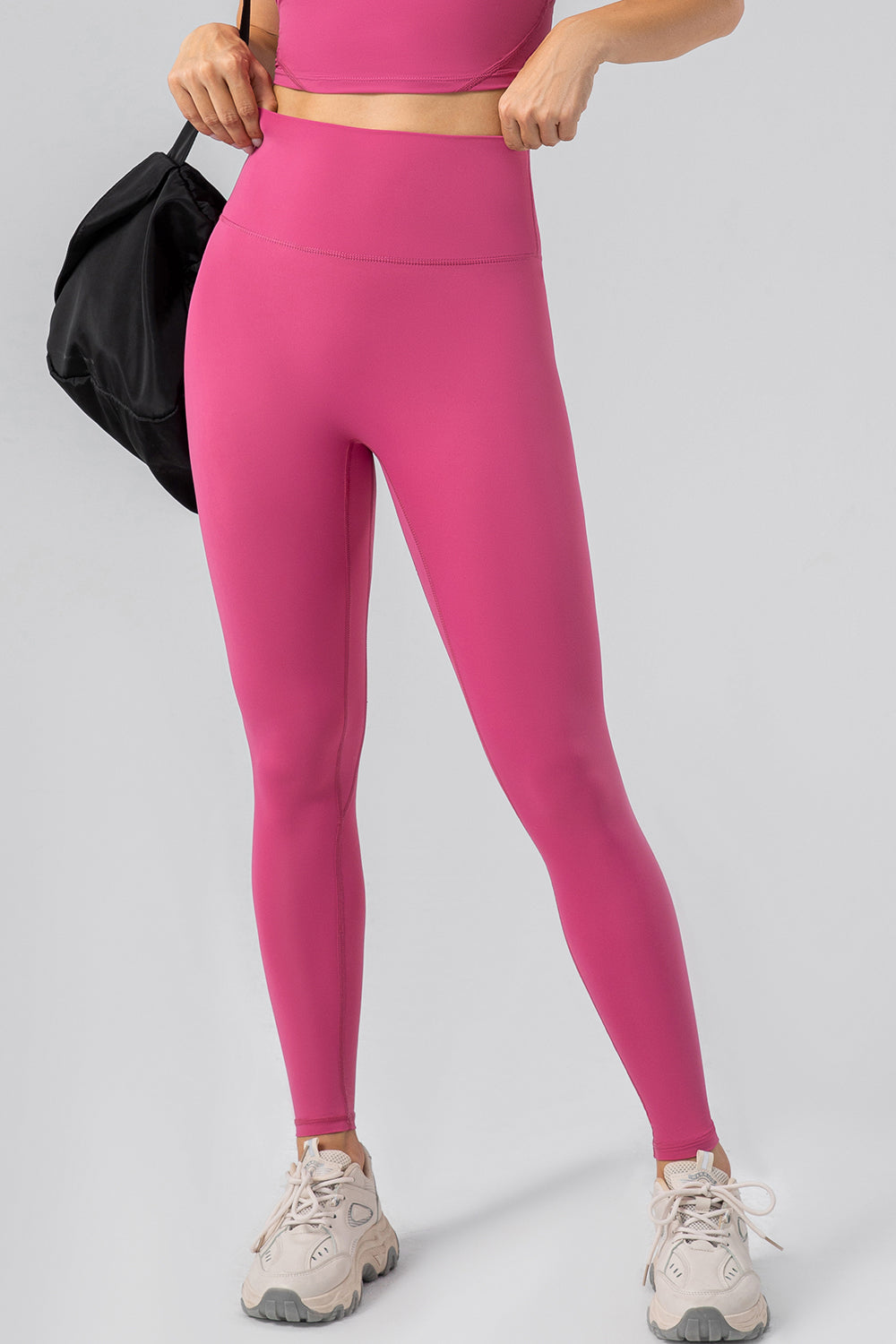 High Waist Wide Waistband Active Leggings-Angel Casuals