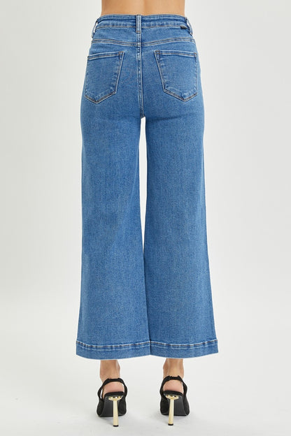 RISEN Full Size High Rise Wide Leg Jeans-Angel Casuals