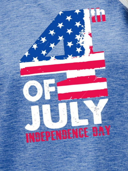 4th OF JULY INDEPENDENCE DAY Graphic Tee-Angel Casuals