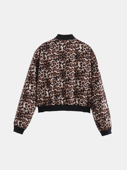 Pocketed Snap Down Baseball Collar Jacket-Angel Casuals