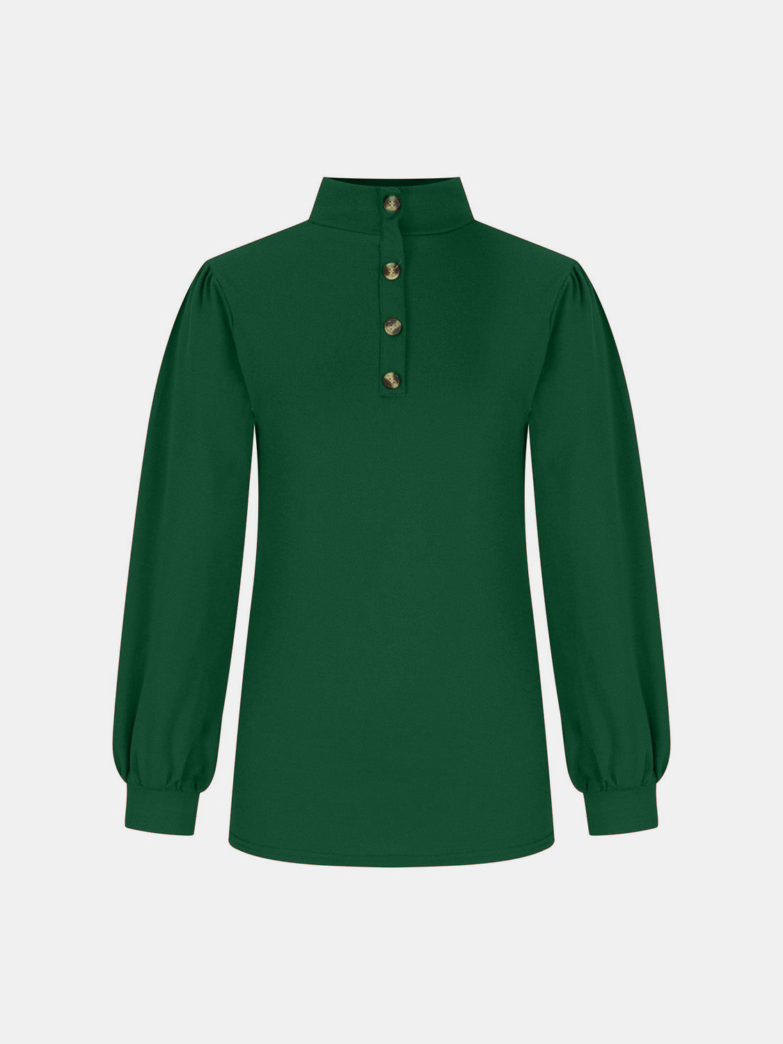 Full Size Mock Neck Long Sleeve T-Shirt-Angel Casuals
