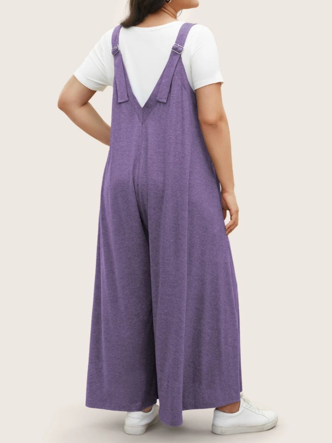 Full Size Pocketed Wide Leg Overalls-Angel Casuals