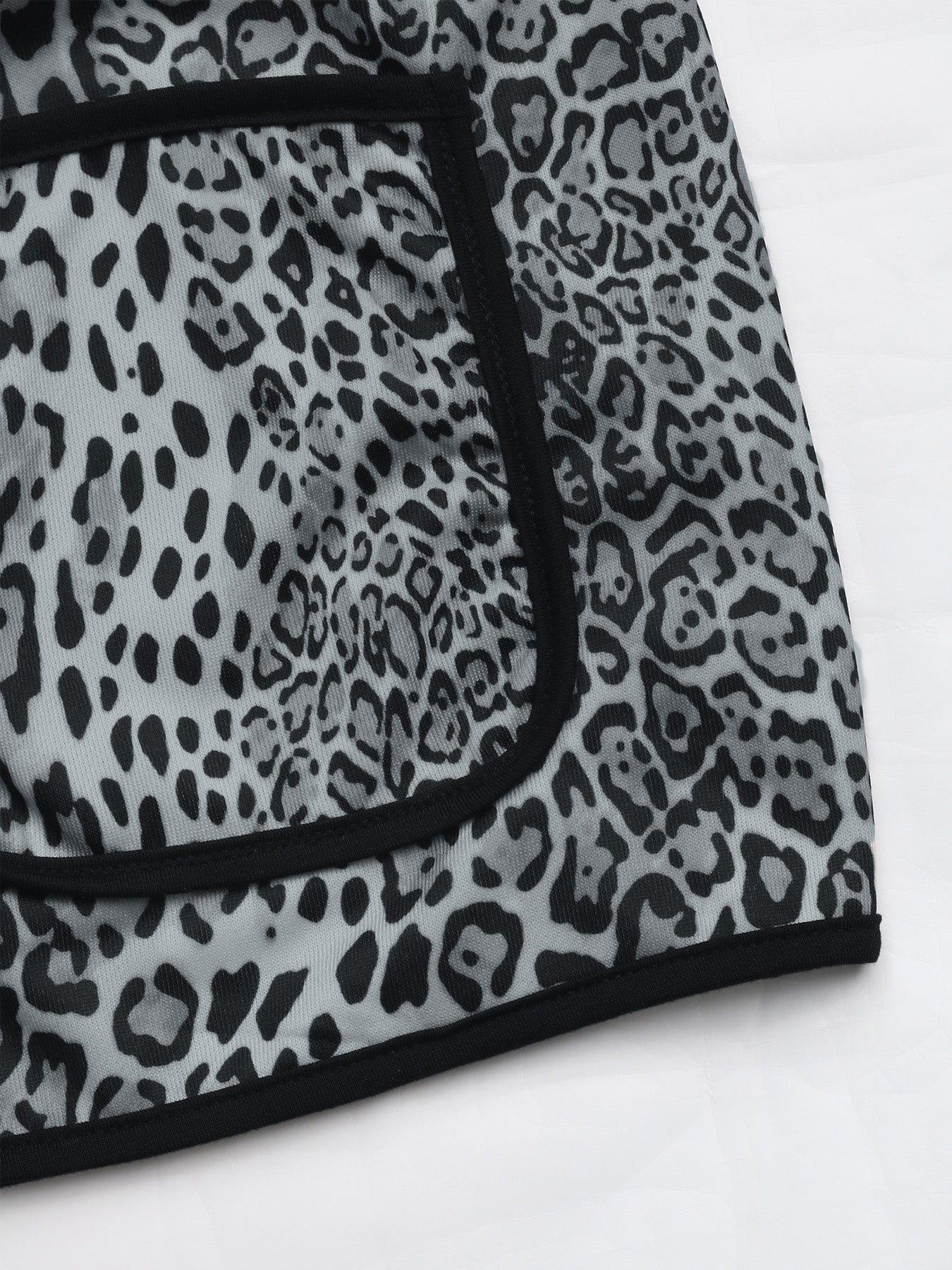 Perfee Leopard Open Front Long Sleeve Jacket-Angel Casuals