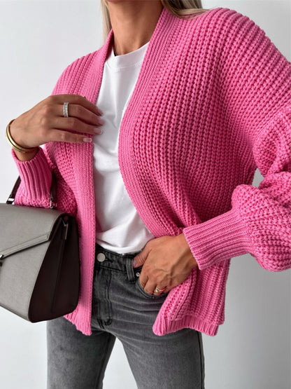 Open Front Dropped Shoulder Cardigan-Angel Casuals