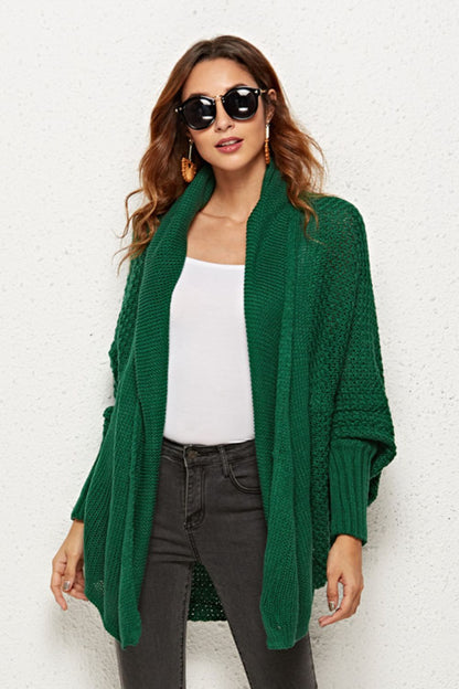 Open Front Dolman Sleeve Longline Cardigan-Angel Casuals