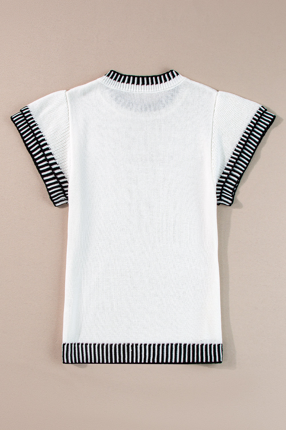 Round Neck Short Sleeve Knit Top-Angel Casuals