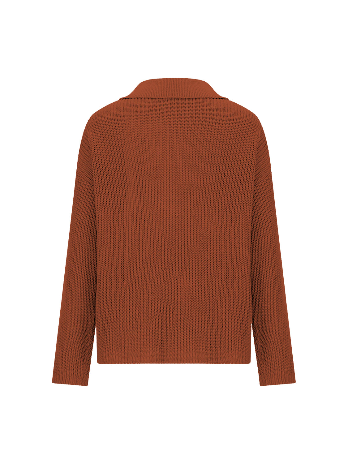 Collared Neck Half Button Knit Top-Angel Casuals