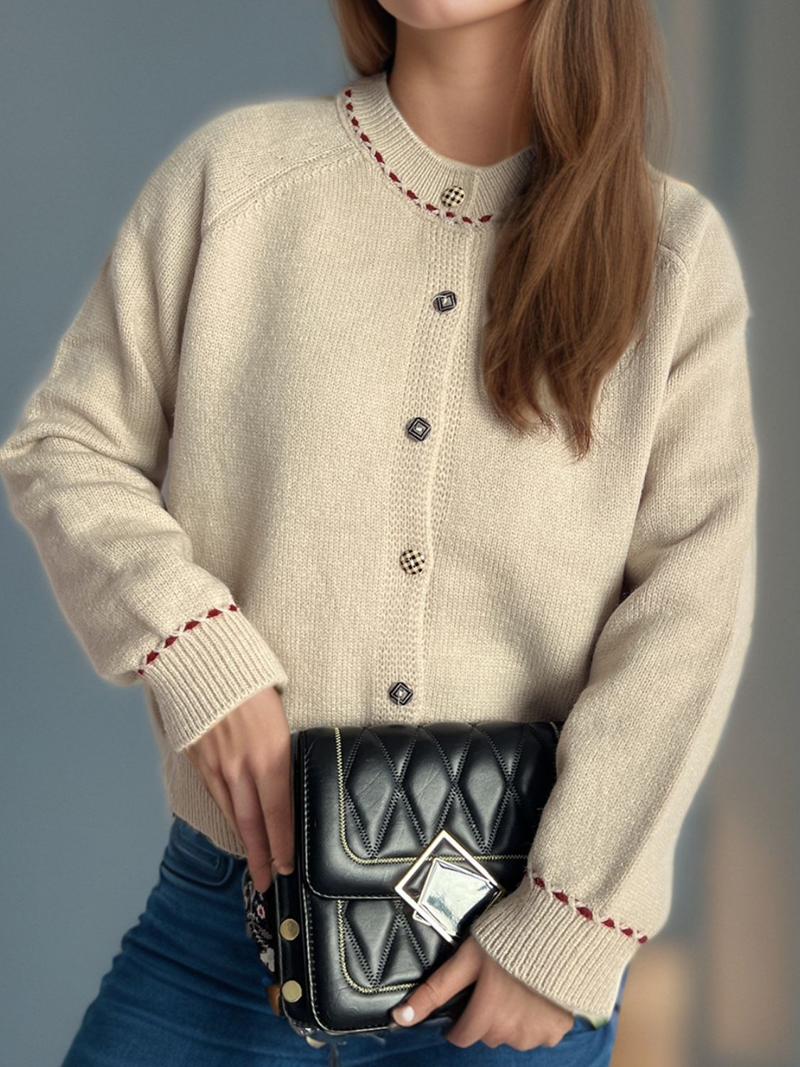 Button Down Long Sleeve Cardigan-Angel Casuals