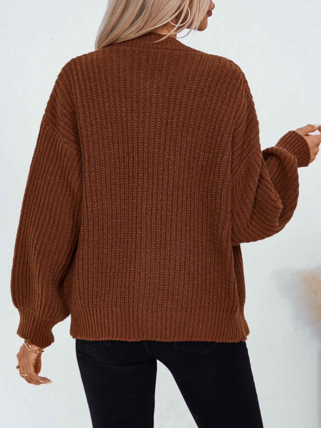 Button Down Long Sleeve Cardigan-Angel Casuals