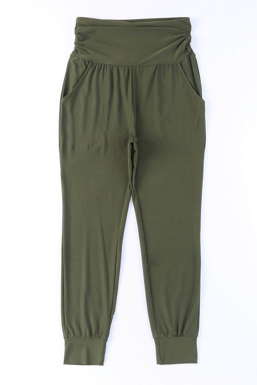 High-Rise Wide Waistband Joggers-Angel Casuals