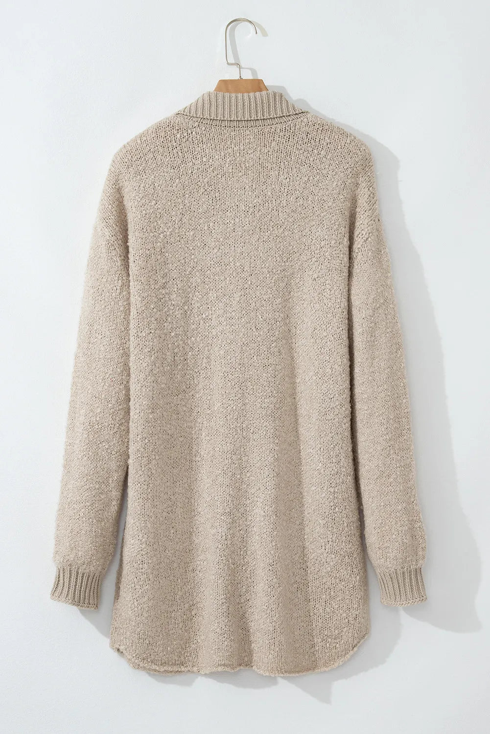 Pocketed Button Up Long Sleeve Cardigan-Angel Casuals