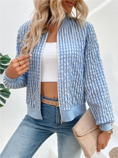 Zip Up Long Sleeve Jacket-Angel Casuals