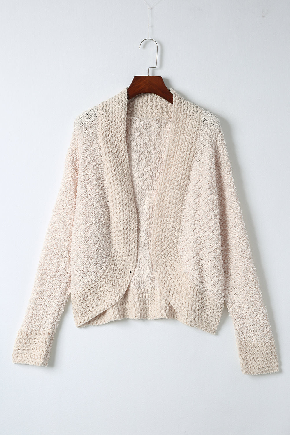 Solid Color Open Front Cardigan-Angel Casuals