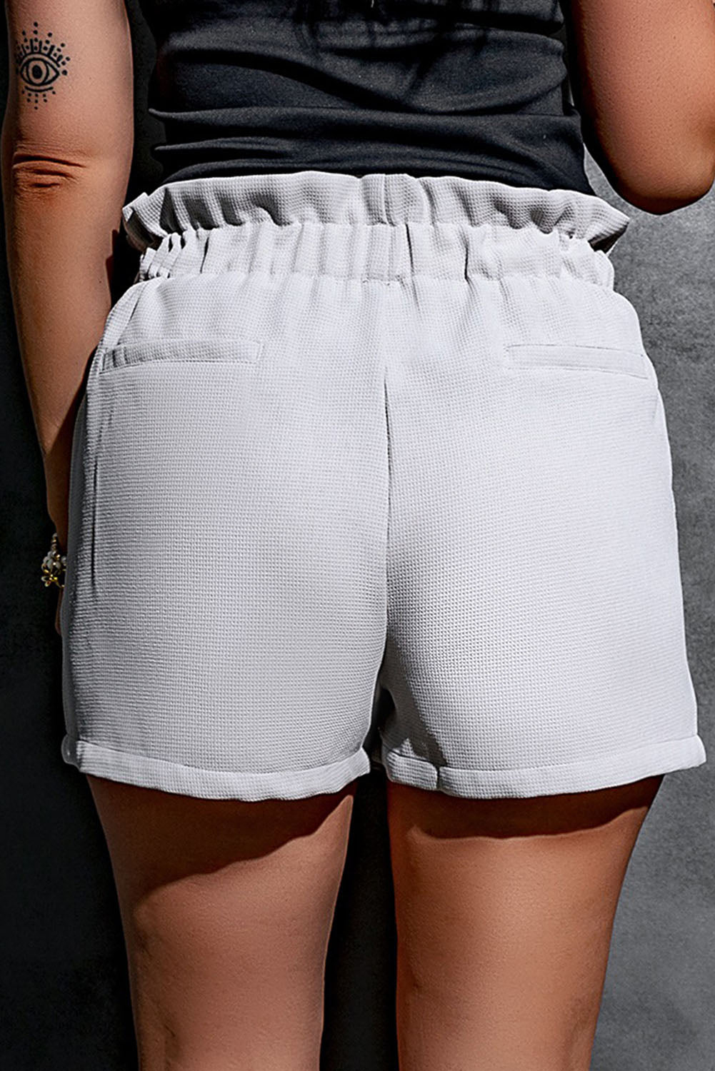 Paperbag Shorts with Pockets-Angel Casuals