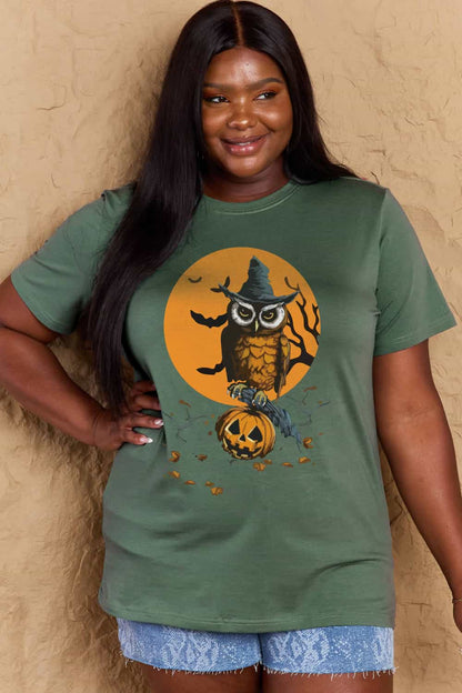 Simply Love Full Size Holloween Theme Graphic Cotton T-Shirt-Angel Casuals