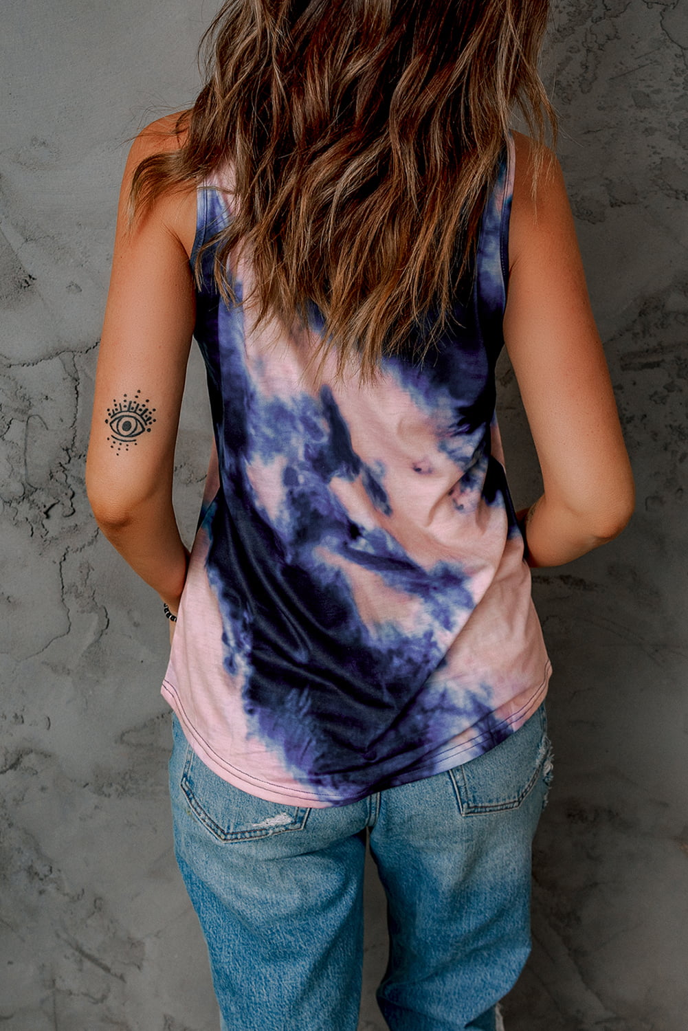 Tie-Dye Crisscross Tank-Angel Casuals