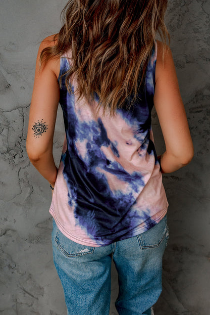 Tie-Dye Crisscross Tank-Angel Casuals