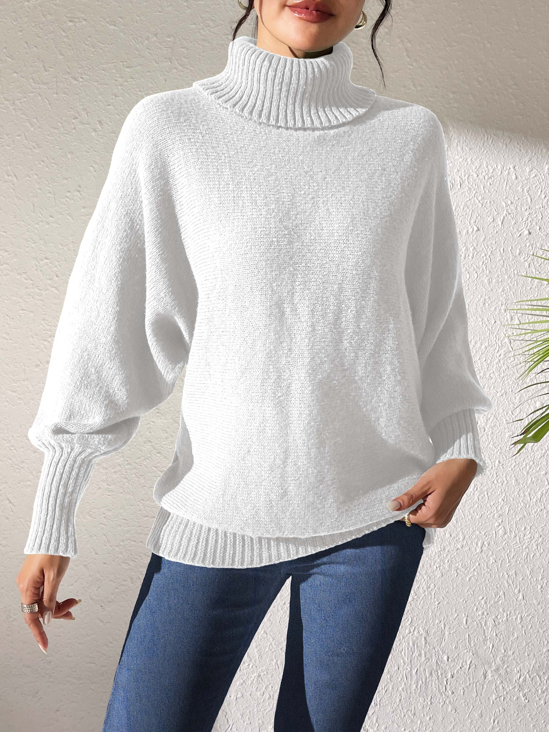 Turtleneck Long Sleeve Sweater-Angel Casuals