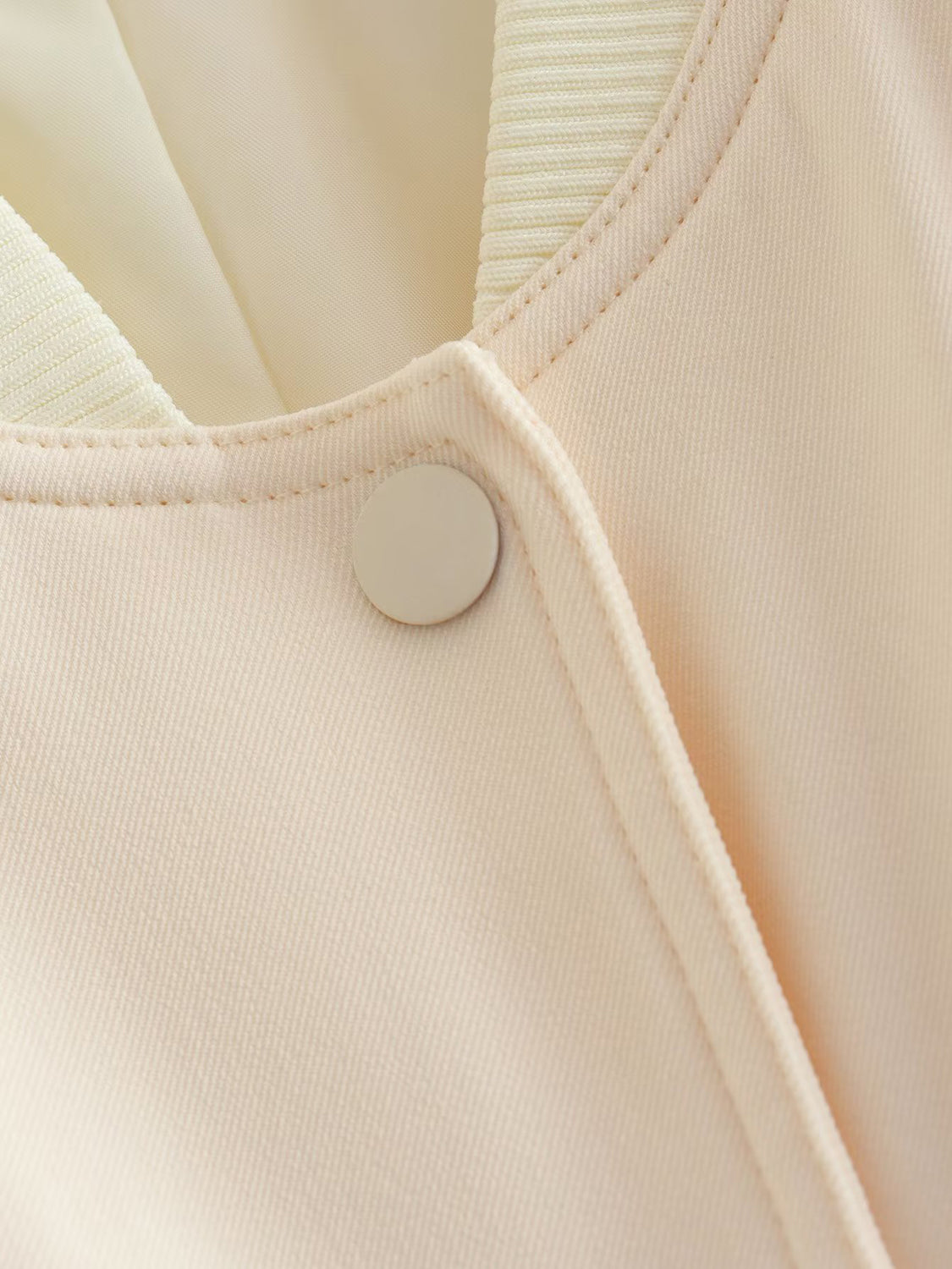 Pocketed Snap Down Baseball Collar Jacket-Angel Casuals
