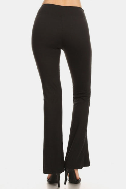 Leggings Depot High Waist Flare Leggings-Angel Casuals