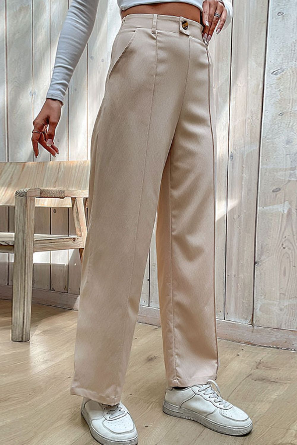 Center Seam Wide Leg Pants-Angel Casuals