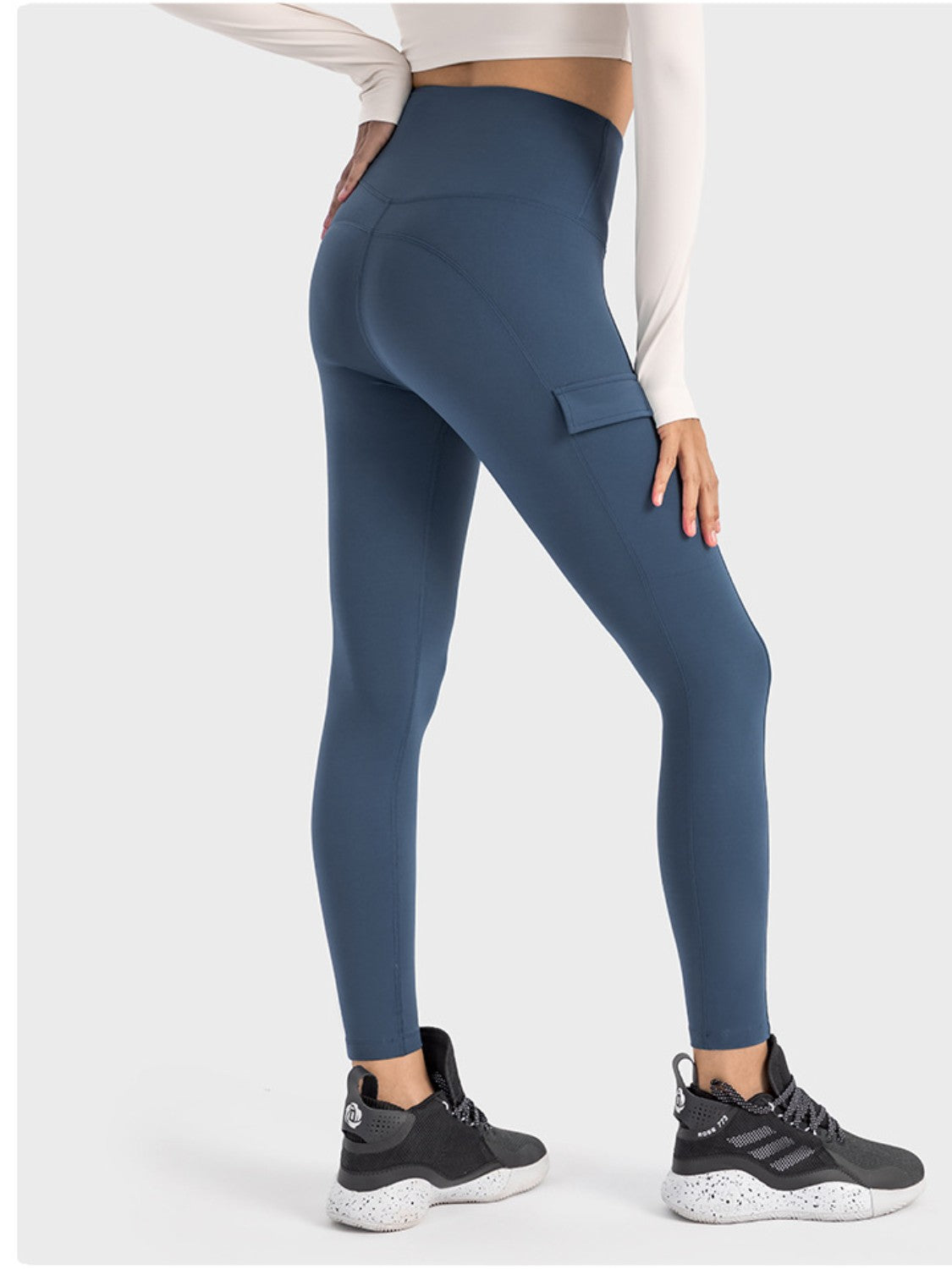 Wide Waistband Sports Leggings-Angel Casuals