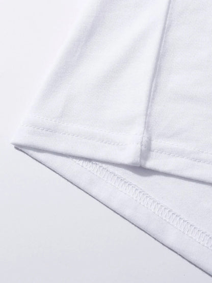 Rabbit Round Neck Short Sleeve T-Shirt-Angel Casuals