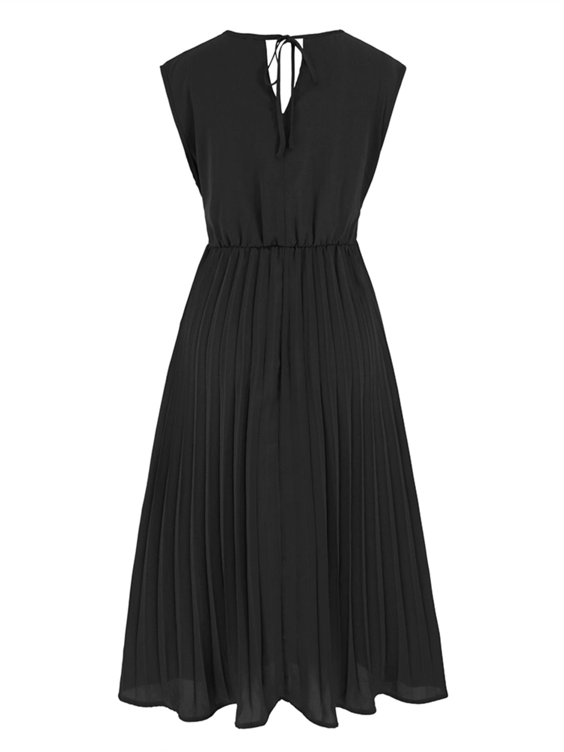 Tied Surplice Pleated Tank Dress-Angel Casuals