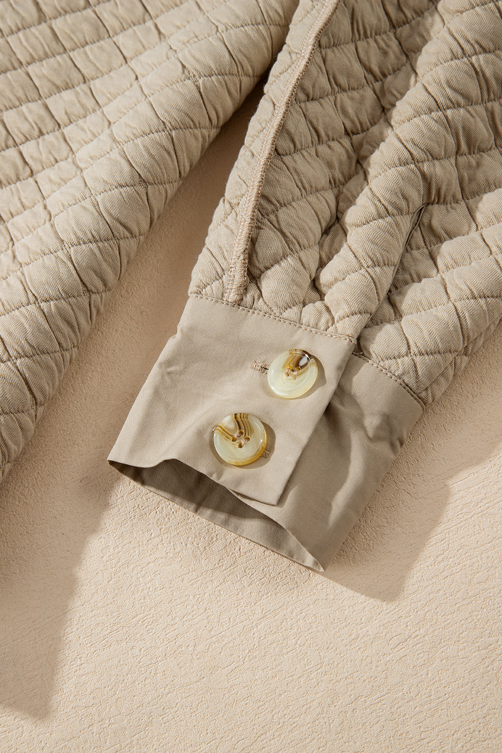 Exposed Seam Collared Neck Button Up Shacket-Angel Casuals