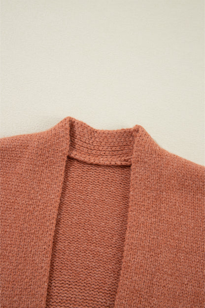 Slit Open Front Dropped Shoulder Cardigan-Angel Casuals