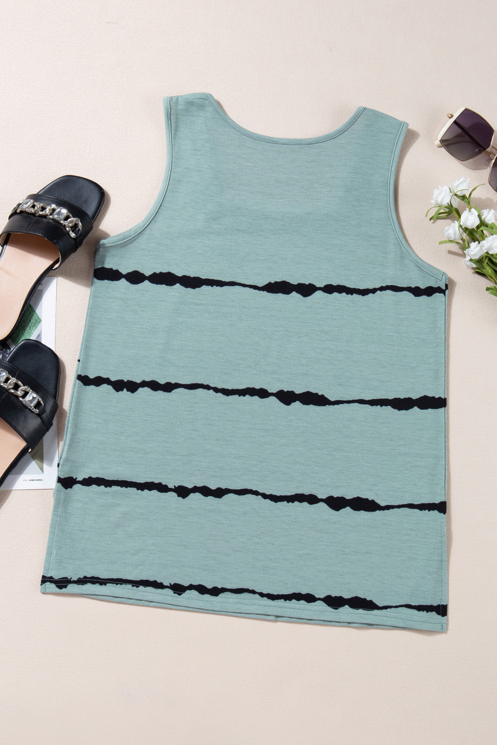 Striped Square Neck Tank-Angel Casuals