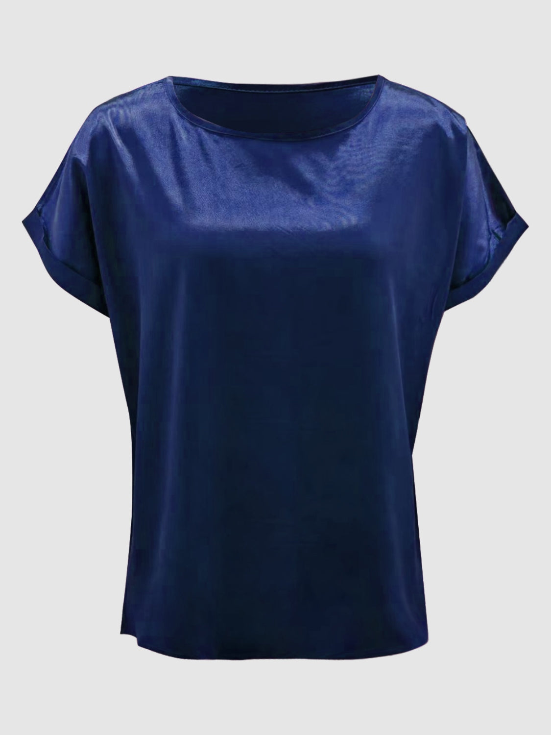 Round Neck Short Sleeve T-Shirt-Angel Casuals