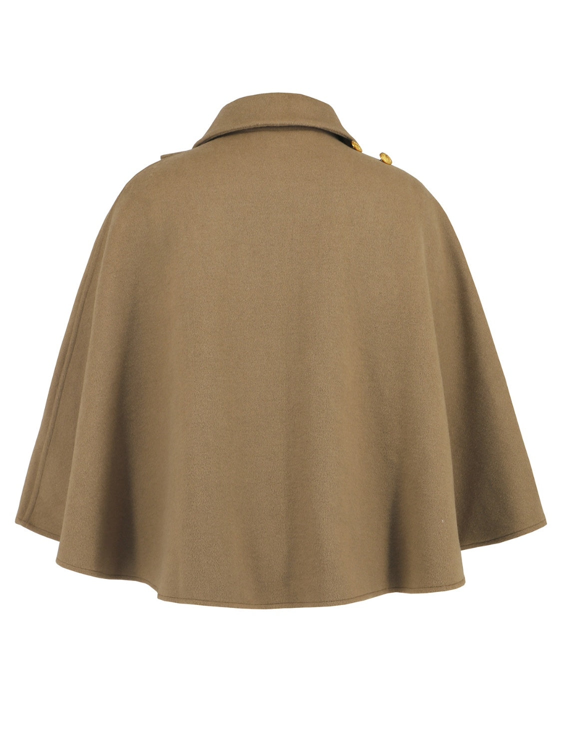 Collared Neck Cropped Cape-Angel Casuals