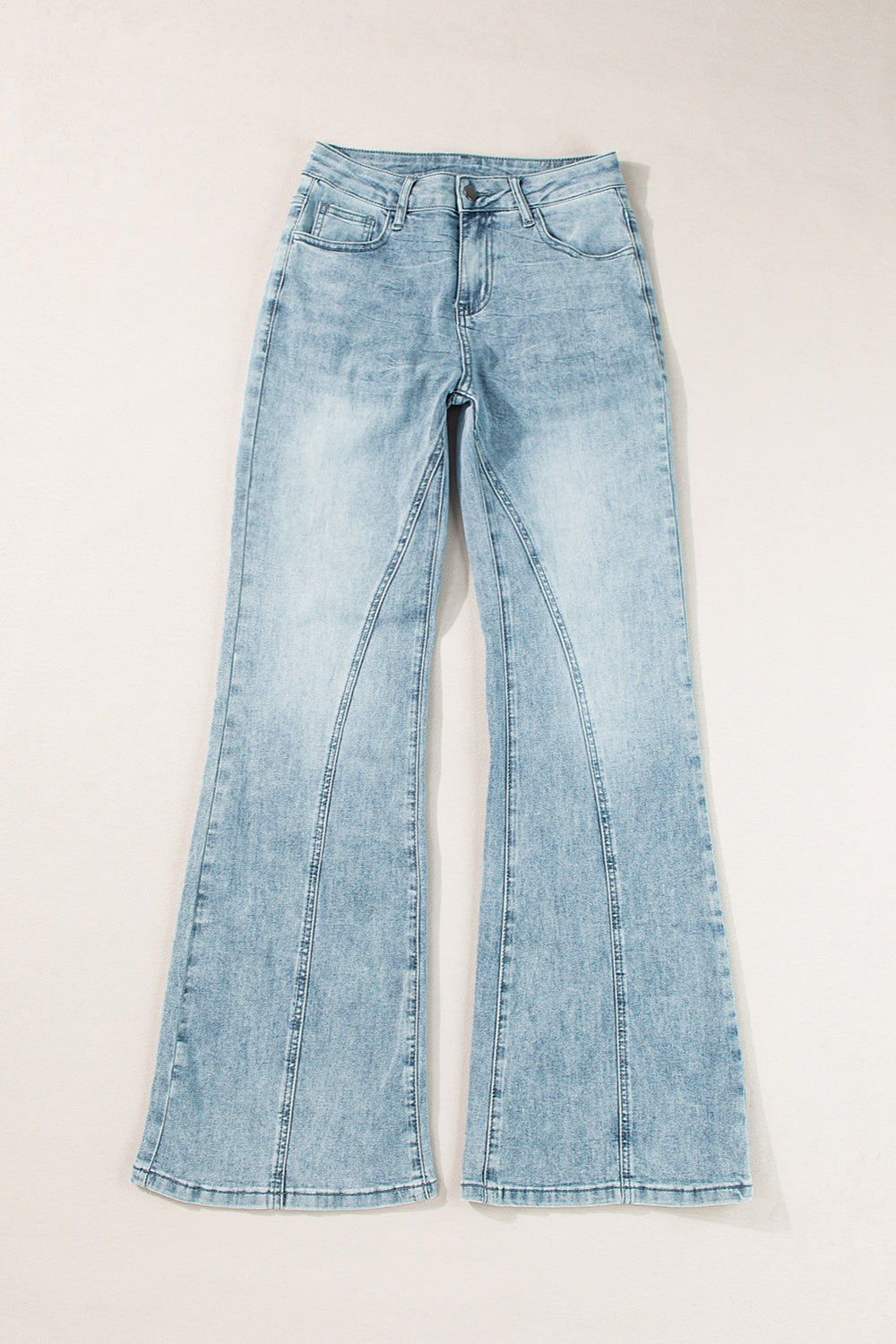 High Waist Bootcut Jeans with Pockets-Angel Casuals