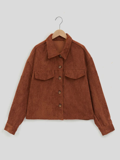 Button Up Long Sleeve Jacket-Angel Casuals