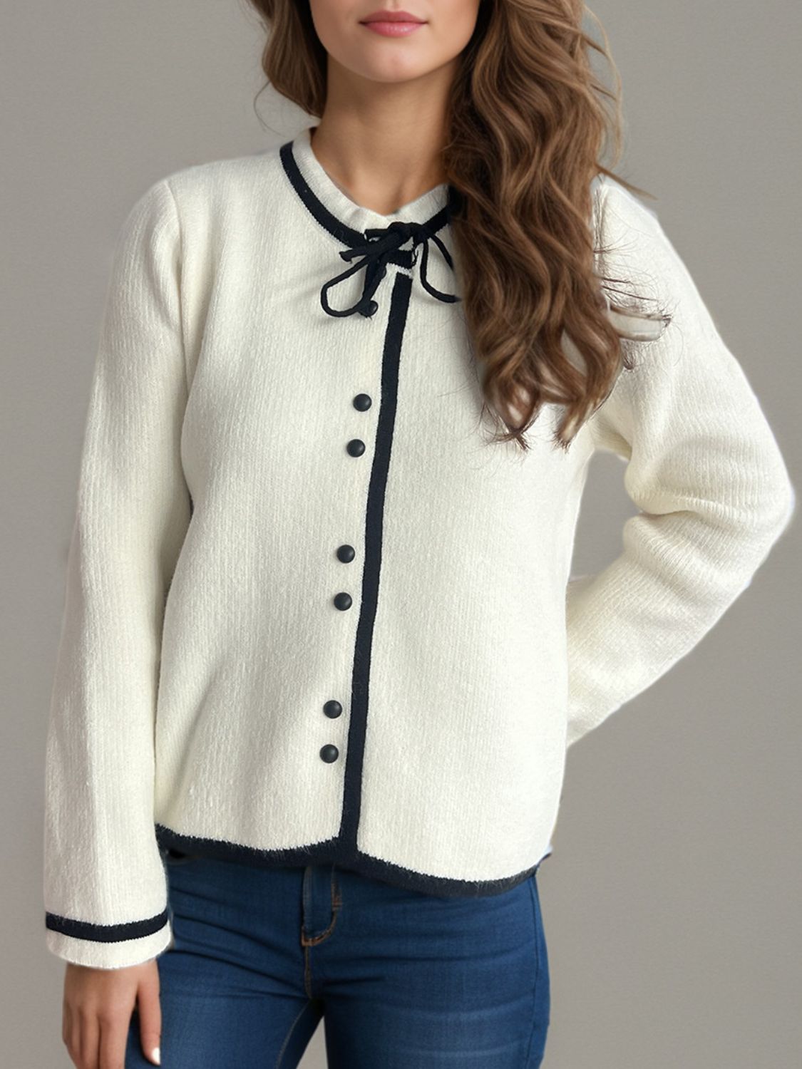 Button Down Long Sleeve Cardigan-Angel Casuals