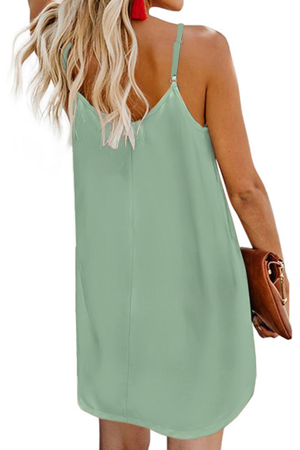 V-Neck Mini Cami Dress-Angel Casuals