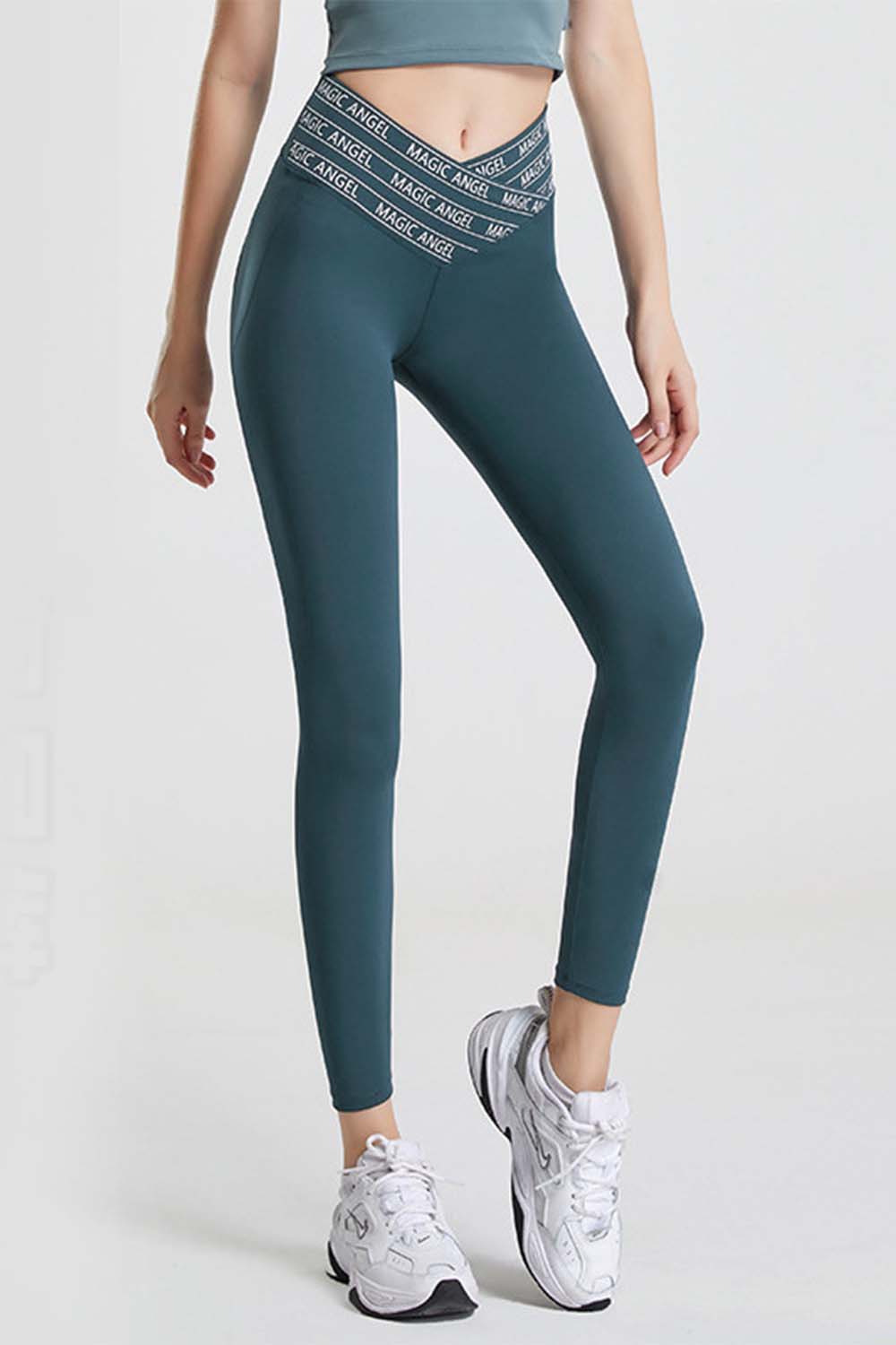 Wide Waistband Sports Pants-Angel Casuals