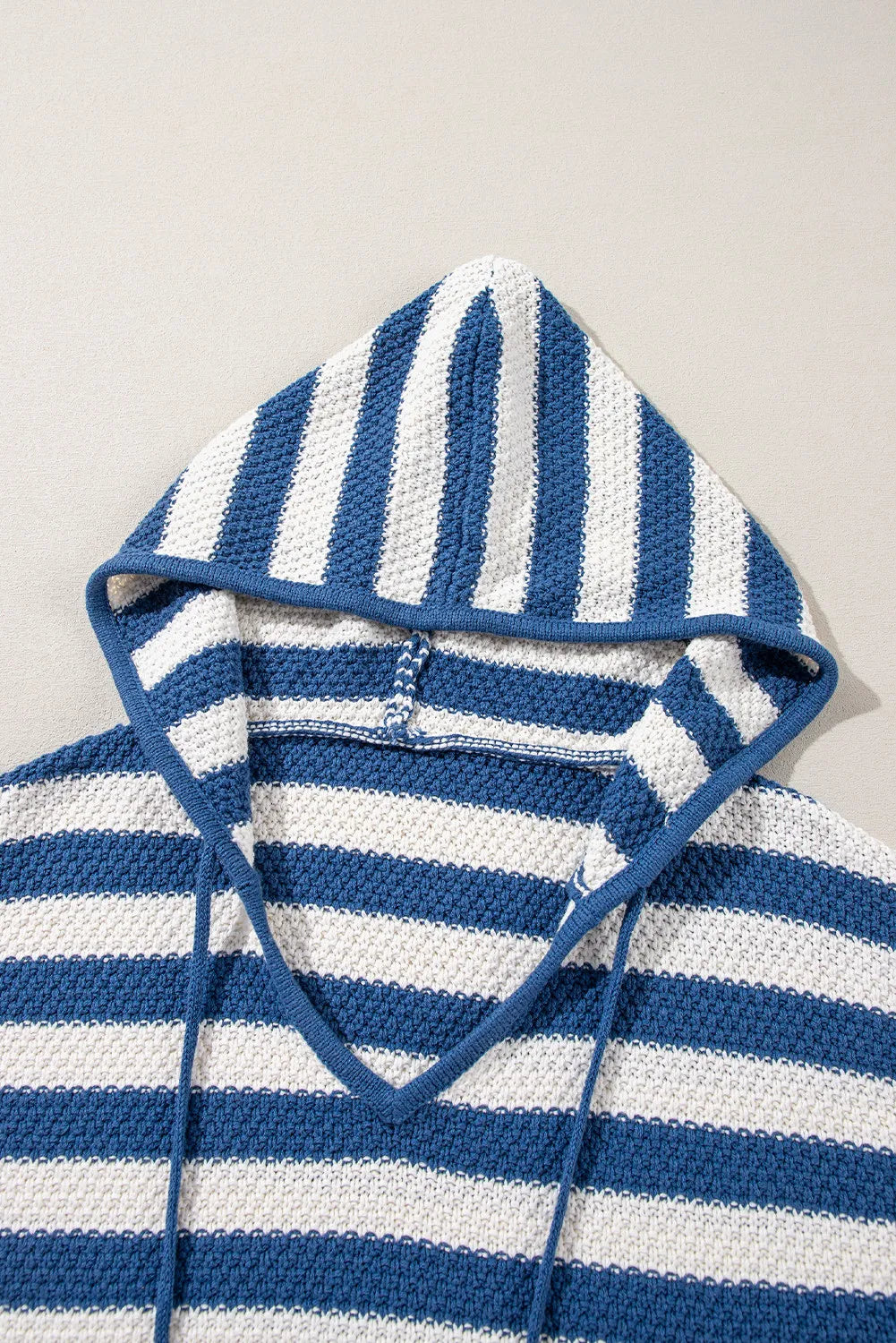 Drawstring Striped Long Sleeve Hooded Sweater-Angel Casuals