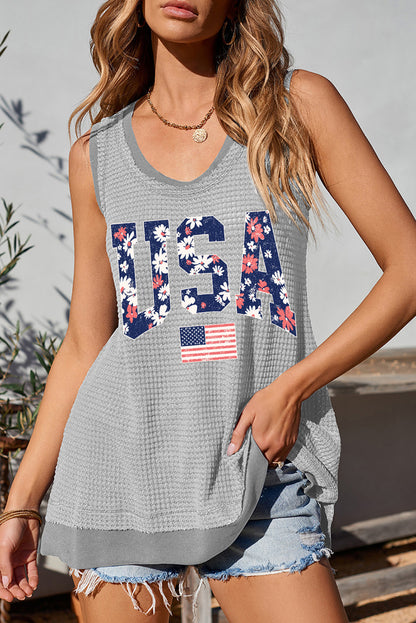 USA Scoop Neck Tank-Angel Casuals