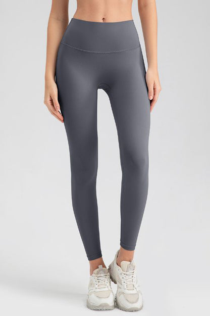 Wide Waistband Sport Leggings-Angel Casuals