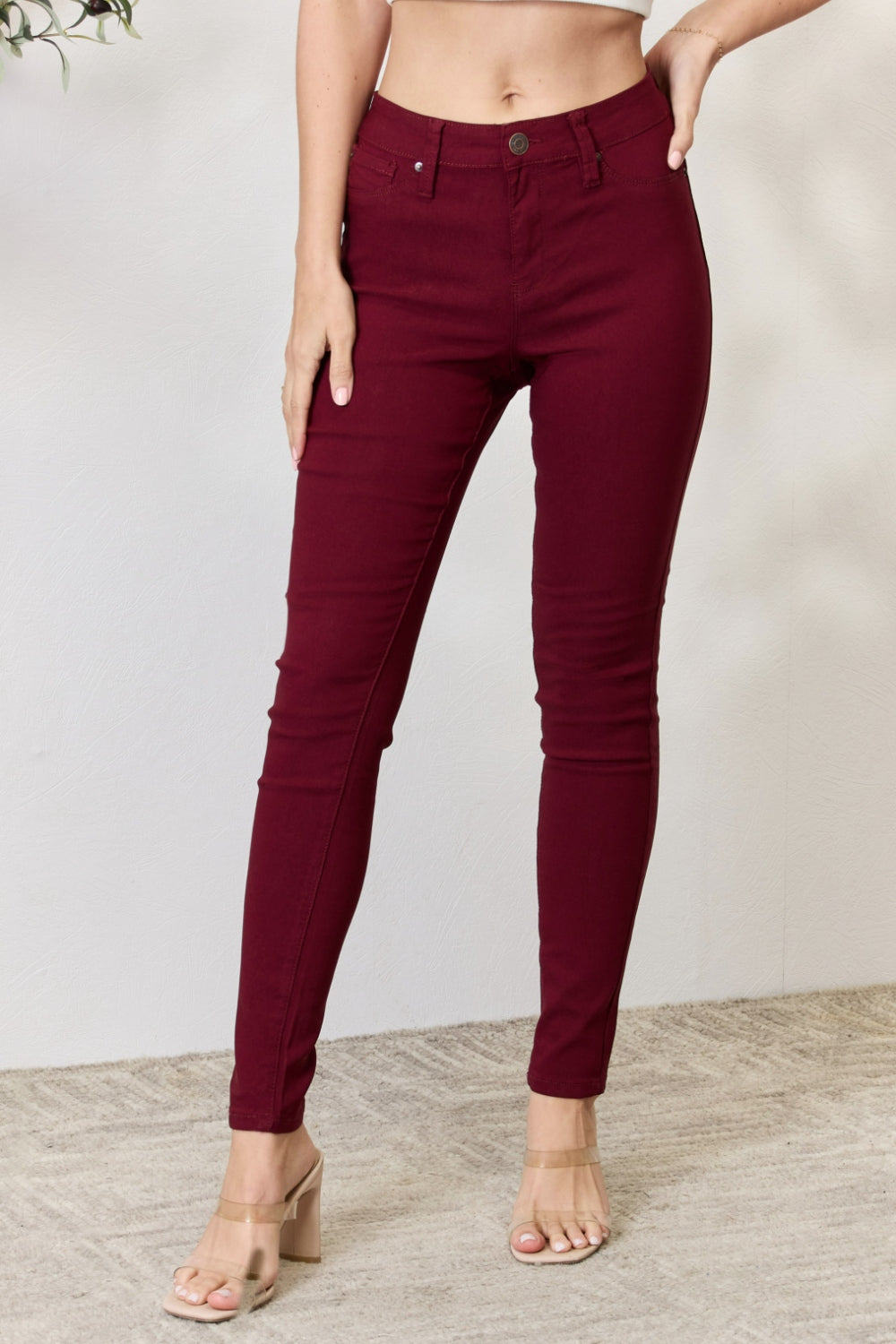 YMI Jeanswear Hyperstretch Mid-Rise Skinny Jeans-Angel Casuals