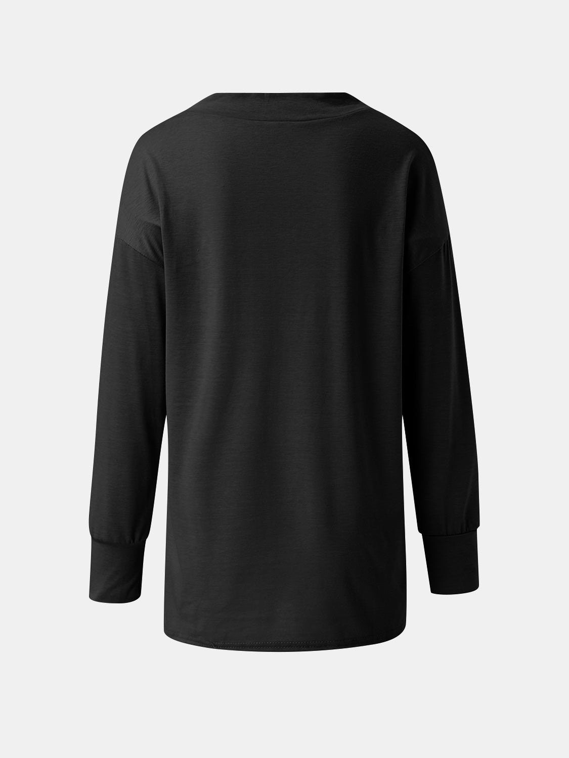 Full Size V-Neck Long Sleeve T-Shirt-Angel Casuals