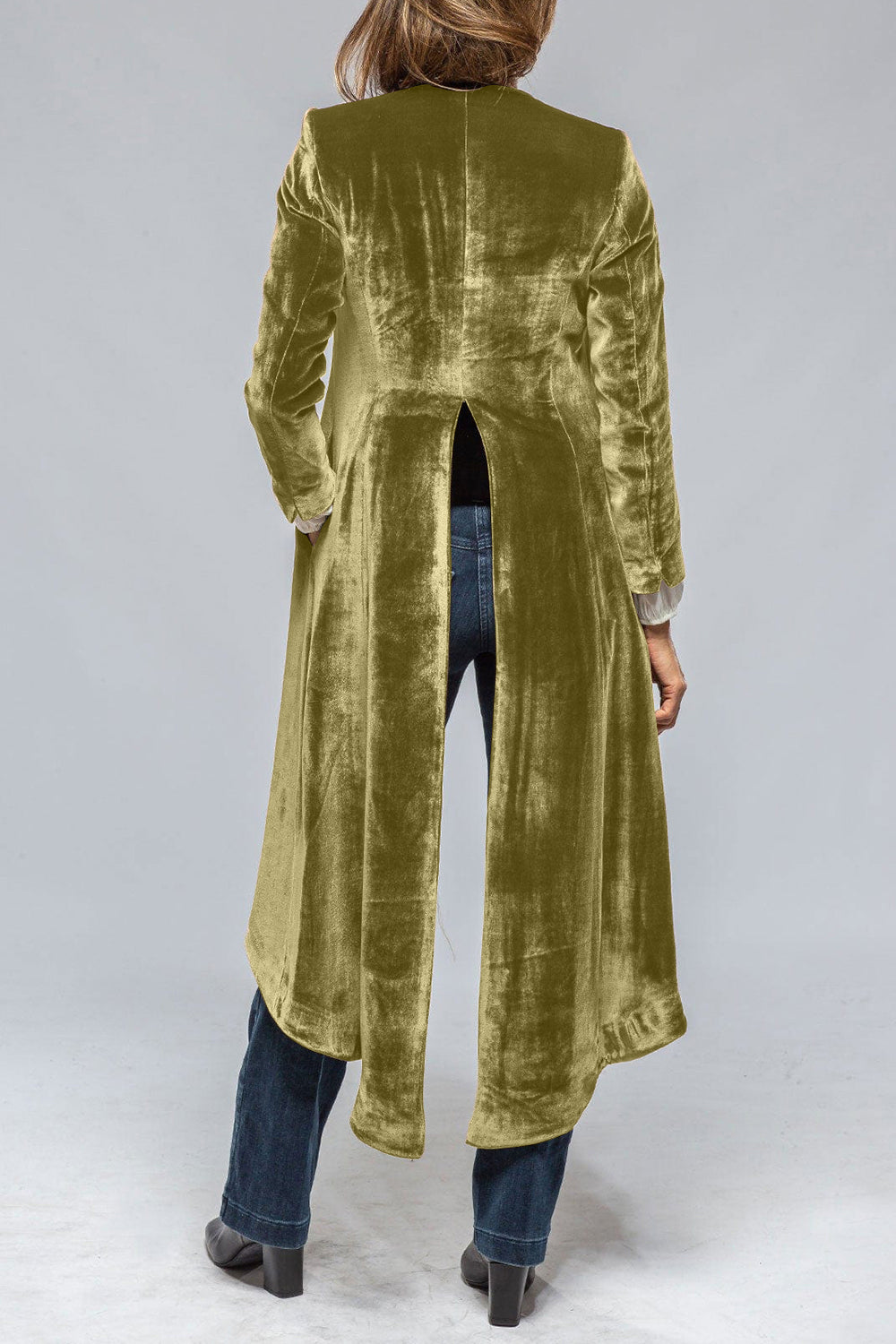 Slit Back Open Front Cardigan-Angel Casuals