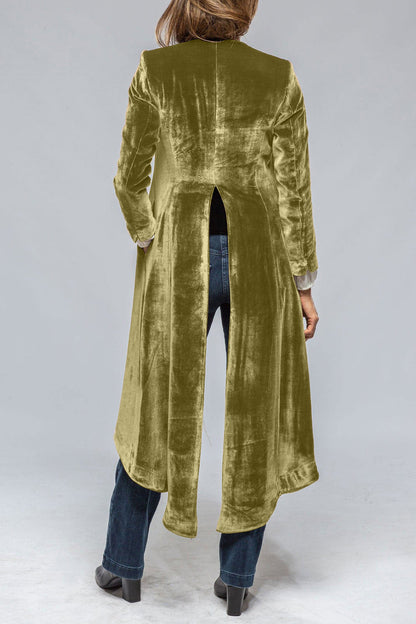 Slit Back Open Front Cardigan-Angel Casuals
