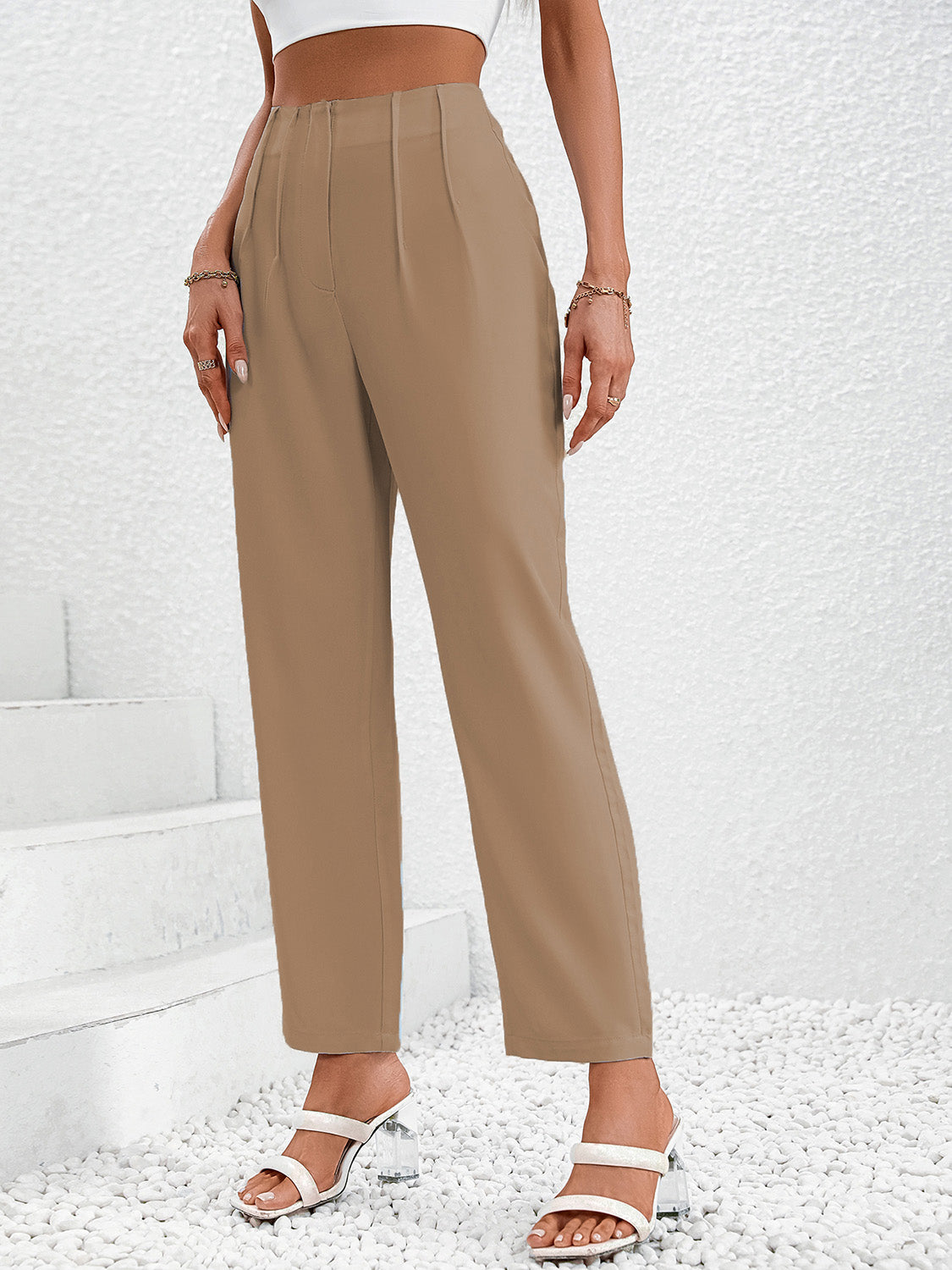 Ruched Long Pants-Angel Casuals