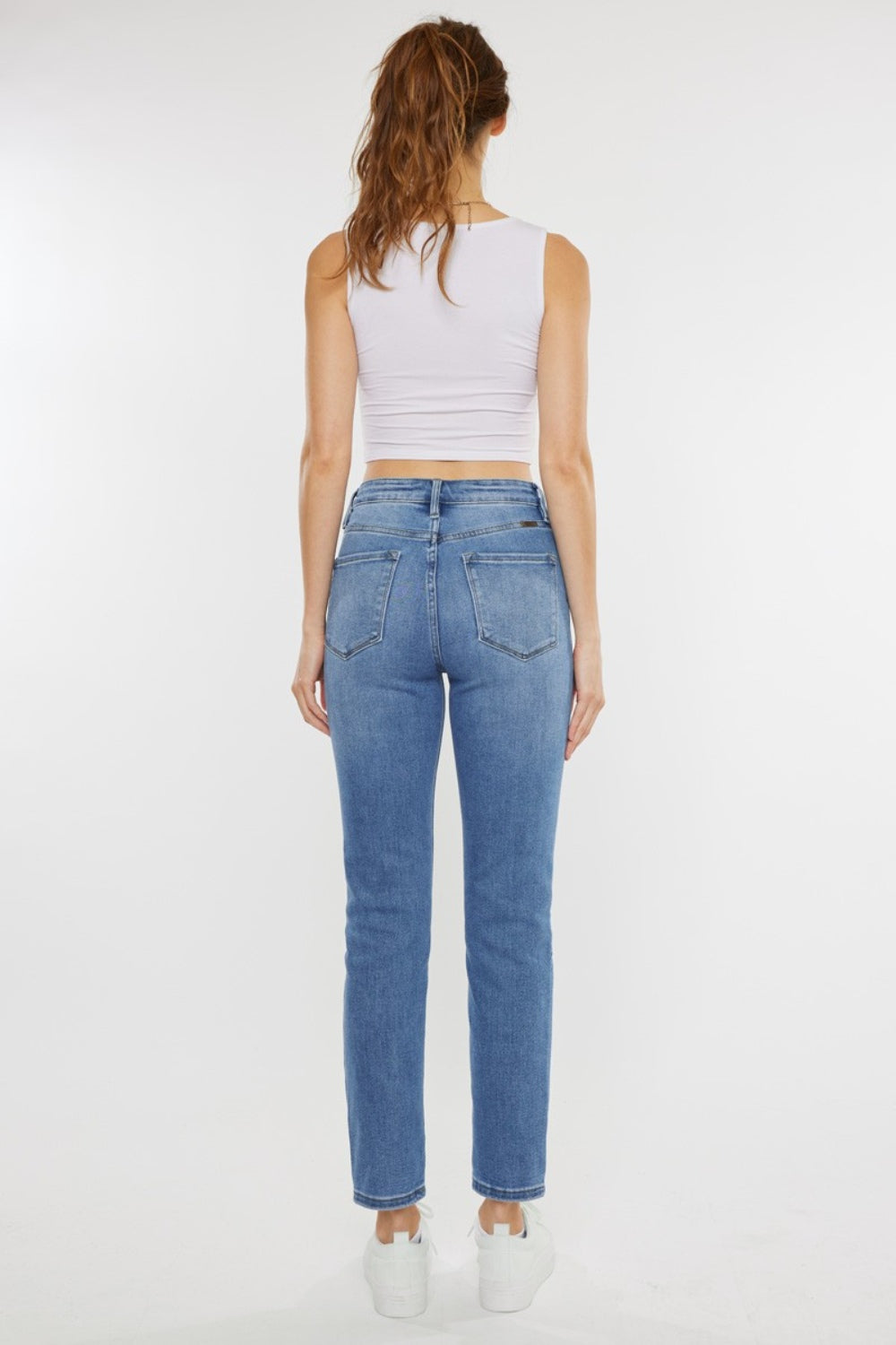 Kancan Full Size Cat's Whiskers High Waist Jeans-Angel Casuals