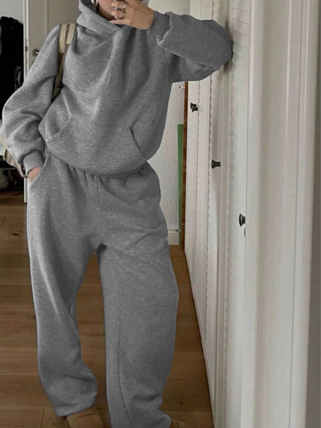 Devine Long Sleeve Hooded Jumpsuit with Pockets-Angel Casuals