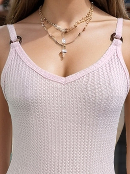 Full Size Textured Scoop Neck Cami-Angel Casuals